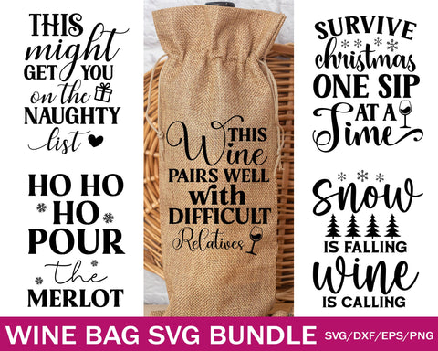 Wine Bag Quotes SVG Bundle, Christmas wine bag, wine bag, wine bag SVG SVG MD mominul islam 