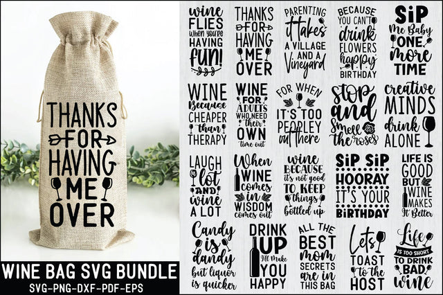 Wine Bag Svg Bundle SVG Creativeart88 