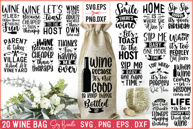 Wine Bag SVG Bundle SVG Creativeart88 