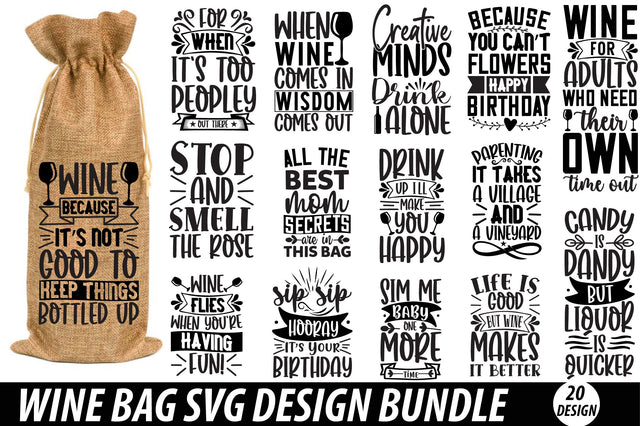 Wine Bag Svg Design Bundle SVG SVGista 