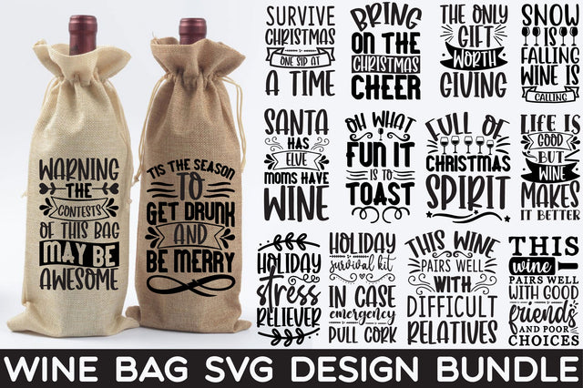 Wine Bag Svg Design Bundle SVG SVGista 
