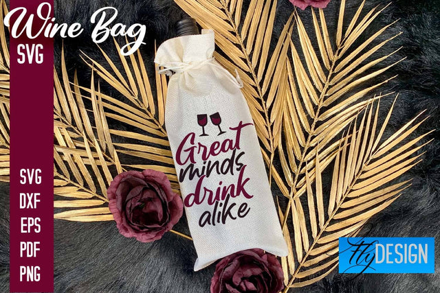 Wine Bag SVG Design |Wine Bag SVG Quotes | Party SVG Quotes SVG Fly Design 