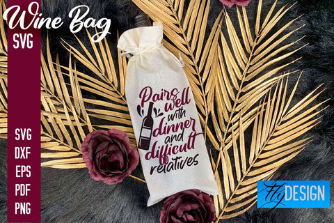 Wine Bag SVG Design |Wine Bag SVG Quotes | Party SVG Quotes SVG Fly Design 