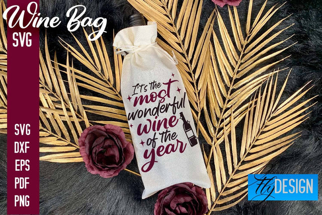 Wine Bag SVG Design |Wine Bag SVG Quotes | Party SVG Quotes SVG Fly Design 