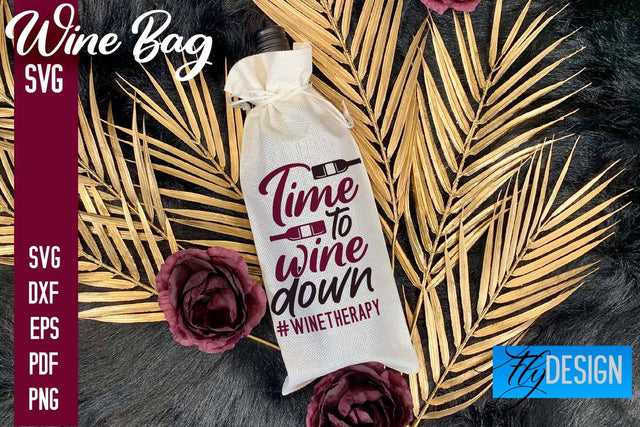 Wine Bag SVG Design |Wine Bag SVG Quotes | Party SVG Quotes SVG Fly Design 