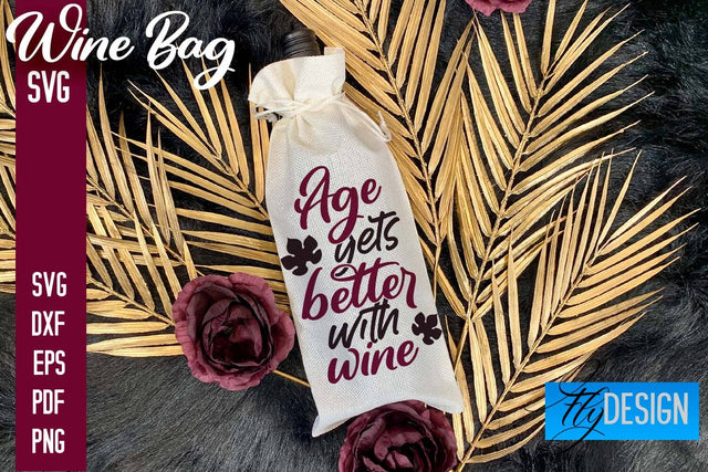 Wine Bag SVG Design |Wine Bag SVG Quotes | Party SVG Quotes SVG Fly Design 