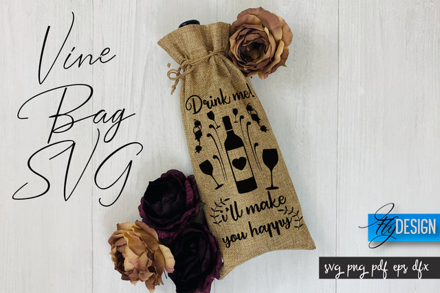 Wine Bag SVG | Wine Bag Quotes SVG | Wine SVG Design SVG Fly Design 