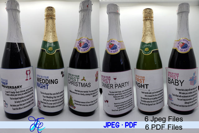 Wine Bottle Sayings Digital Pattern Family Creations 