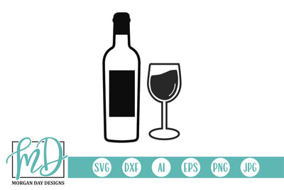 Wine Bottle SVG | Wine Glass SVG