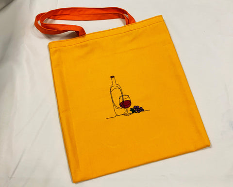 Wine bottle, wine glass and grapes Machine Embroidery Design 2 Embroidery/Applique DESIGNS Canada Embroidery 