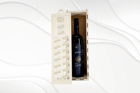 Wine box laser cut design. Cutting drawing, laser svg file. SVG VectorBY 