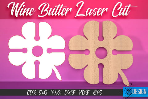 Wine Butler Laser Cut SVG | Wine Holder SVG Design | CNC Files SVG Fly Design 