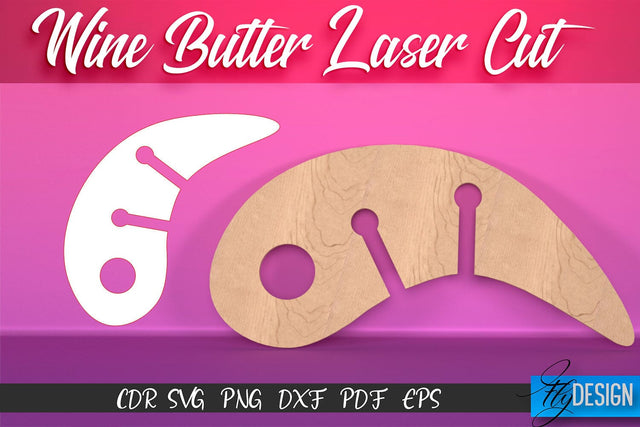 Wine Butler Laser Cut SVG | Wine Holder SVG Design | CNC Files SVG Fly Design 