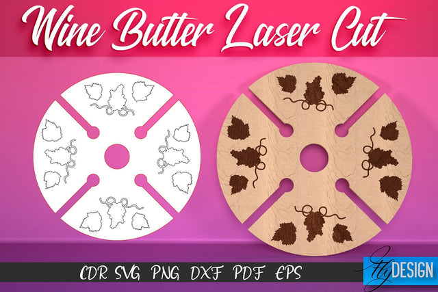 Wine Butler Laser Cut SVG | Wine Holder SVG Design | CNC Files SVG Fly Design 