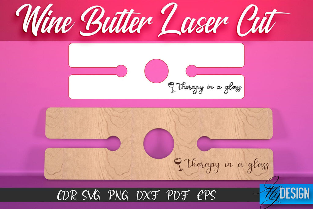 Wine Butler Laser Cut SVG | Wine Holder SVG Design | CNC Files - So Fontsy