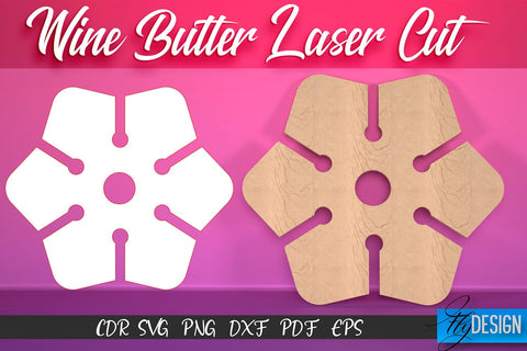 Wine Butler Laser Cut SVG | Wine Holder SVG Design | CNC Files SVG Fly Design 