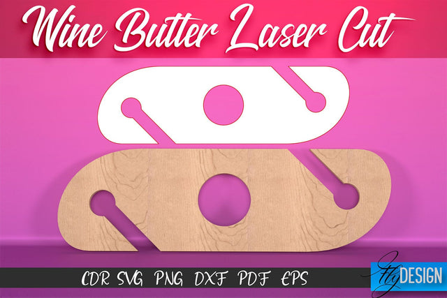 Wine Butler Laser Cut SVG | Wine Holder SVG Design | CNC Files SVG Fly Design 