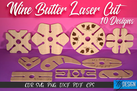 Wine Butler Laser Cut SVG | Wine Holder SVG Design | CNC Files SVG Fly Design 