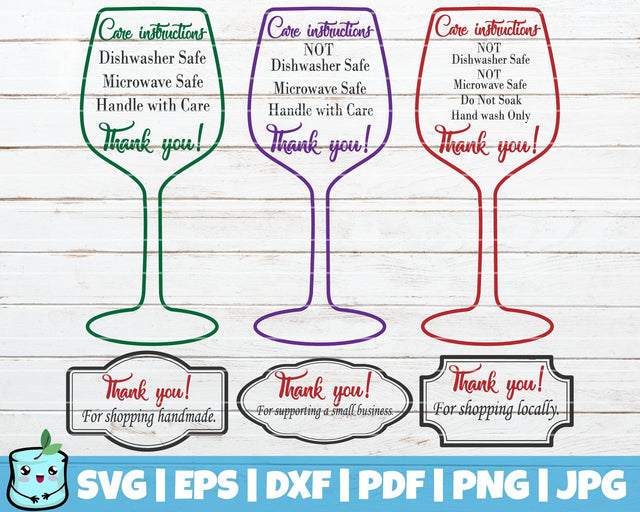 Wine Care Cards SVG MintyMarshmallows 
