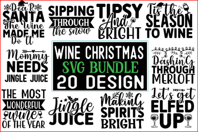 Wine Christmas SVG Design Bundle SVG CraftingStudio 