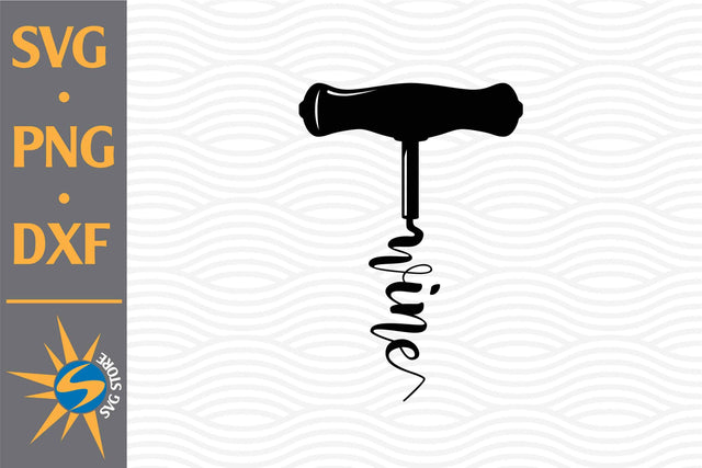Wine Cockscrew SVG, PNG, DXF Digital Files Include SVG SVGStoreShop 