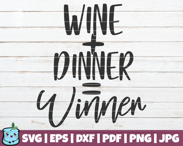 Wine Dinner Winner SVG MintyMarshmallows 