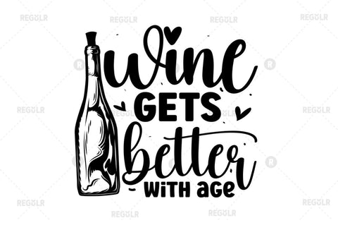 Wine gets better with age SVG SVG Regulrcrative 