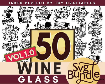 Wine Glass Bundle Vol. 1 SVG Inked Perfect 