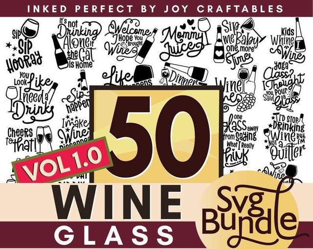 Wine Glass Bundle Vol. 1 SVG Inked Perfect 