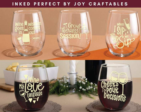 Wine Glass Bundle Vol 2 SVG Inked Perfect 
