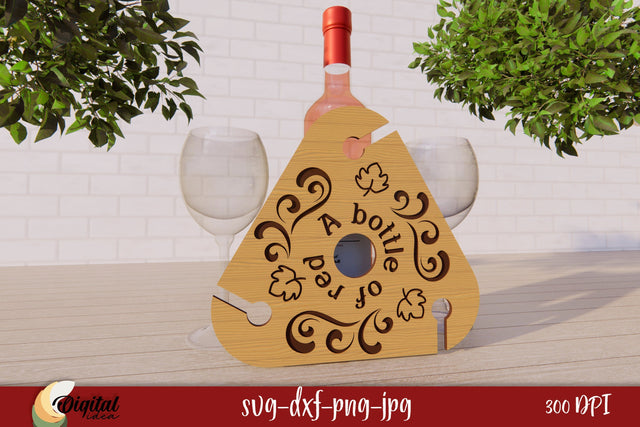 Wine Glass Caddy Laser Cut. Kitchen Decor SVG.Design 3D. SVG Evgenyia Guschina 