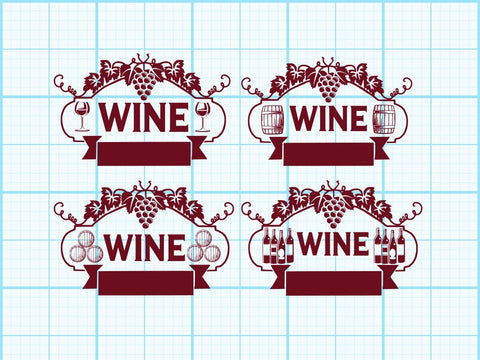 Wine glass Label Logo Svg SVG Johan Ru designs 