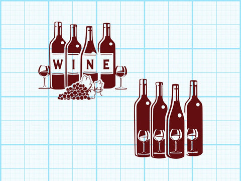 Wine glass Label Logo Svg SVG Johan Ru designs 