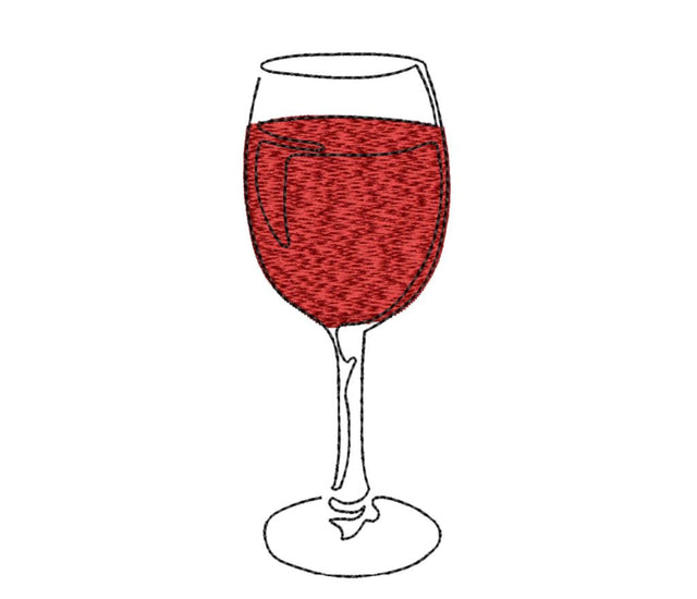 Wine Glass Machine Embroidery Design Embroidery/Applique DESIGNS Canada Embroidery 