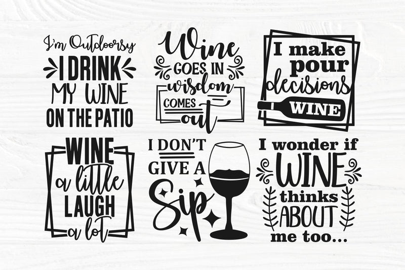 Wine Glass Svg Bundle Funny Wine Svg Quotes So Fontsy 1141