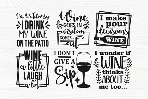 Wine Glass SVG Bundle, Funny wine svg quotes SVG TonisArtStudio 