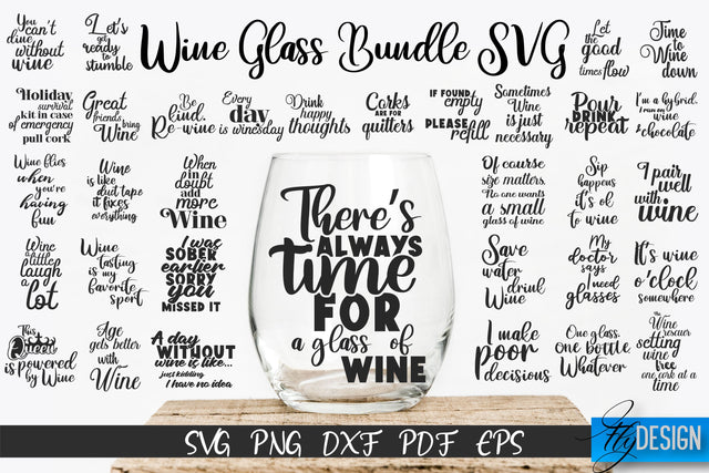 Wine Glass SVG Bundle. Glass Etching Designs. Stencil svg SVG Fly Design 