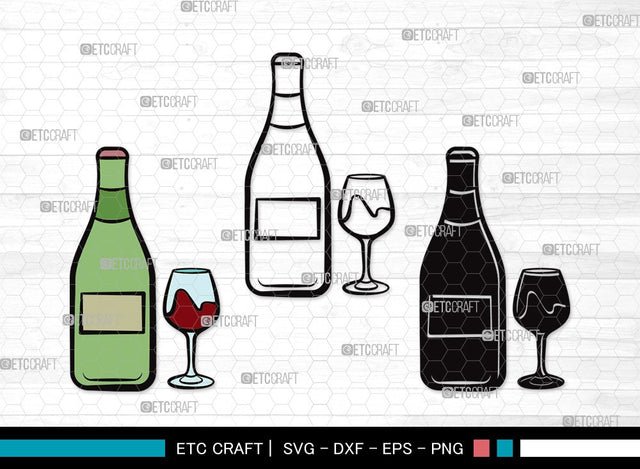 Wine Glass SVG Cut File | Drinking Glass Svg | Alcohol Glass Svg | Glass Svg | Wine Glass Clipart SVG ETC Craft 