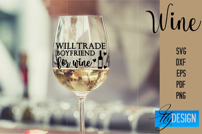 Wine Glass SVG Design | Alcohol SVG Quotes | Glass SVG Quotes SVG Fly Design 