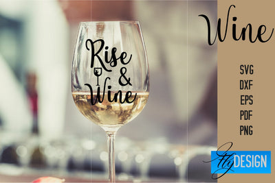 Wine Glass SVG Design | Alcohol SVG Quotes | Glass SVG Quotes SVG Fly Design 