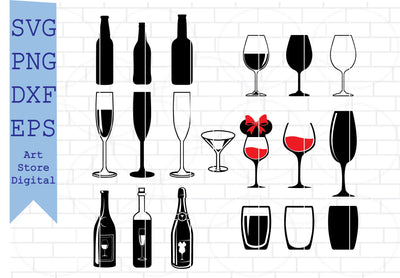 Wine Glass Svg, Red Wine Glass SVG, Wine SVG, Alcohol SVG, Wine Glass Svg SVG Artstoredigital 
