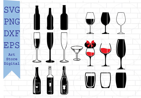 Wine Glass Svg, Red Wine Glass SVG, Wine SVG, Alcohol SVG, Wine Glass Svg SVG Artstoredigital 