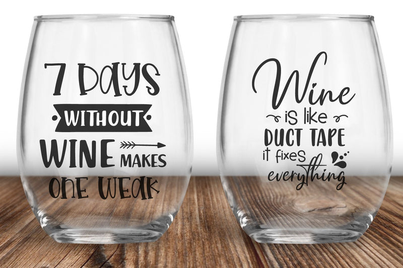 Wine Glass Svg, Wine Bundle Svg, Funny Wine, Wine Quotes - So Fontsy