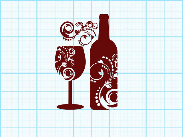 Wine glass Swirl Logo Svg SVG Johan Ru designs 