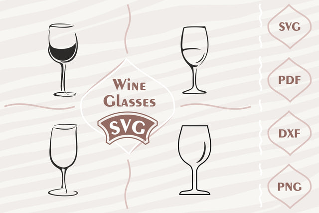 Wine glasses - SVG bundle SVG Digital Mojito 