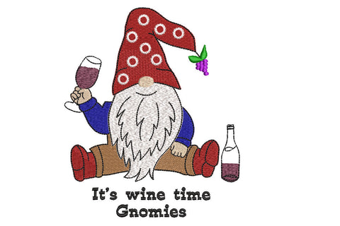 Wine Gnome Machine Embroidery Design Embroidery/Applique DESIGNS Angie 