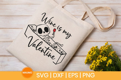 wine is my valentine svg quote SVG Maumo Designs 