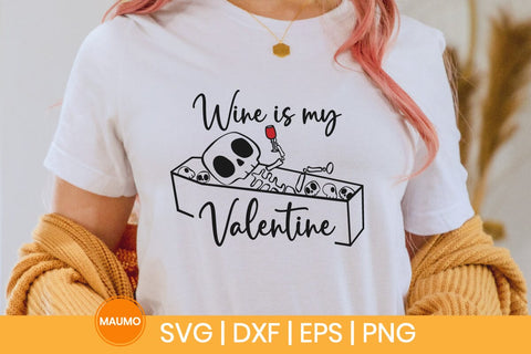 wine is my valentine svg quote SVG Maumo Designs 