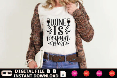 Wine Is Vegan SVG Shahin alam 