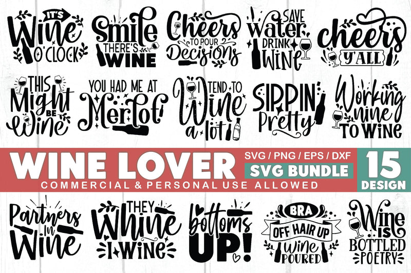 Wine Lover SVG Bundle SVG Ariyan 